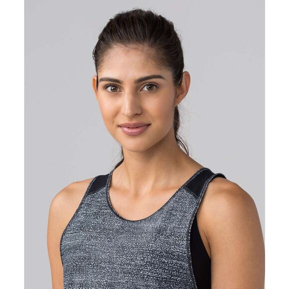 LULULEMON Sculpt Tank II Sz 2 Salt Alpine White Black / Black - Picture 2 of 8